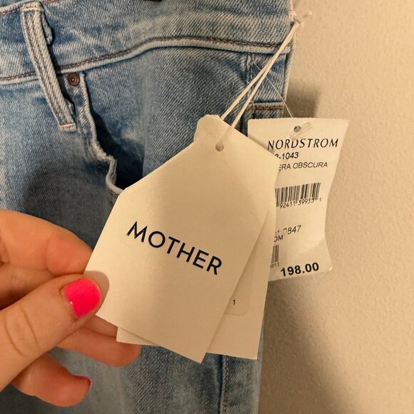 MOTHER Women's Blue The Scapper Cut Off Fray Denim‎ Shorts - Size 27 - Picture 7 of 9